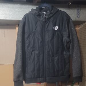 New Balance Men's Charcoal and Black Puffer Jacket